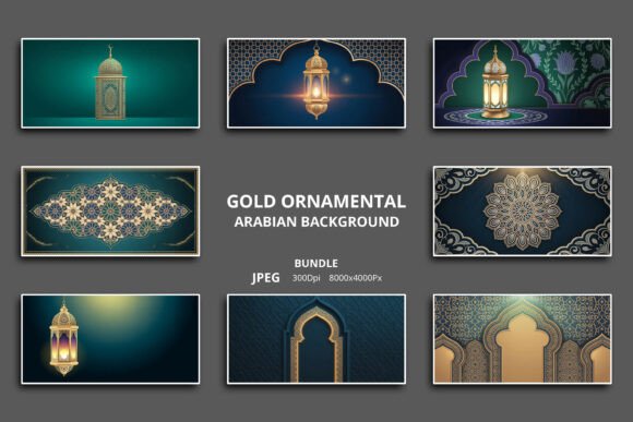 Download Gold Ornamental Arabian Backgrounds - Arabian Collection