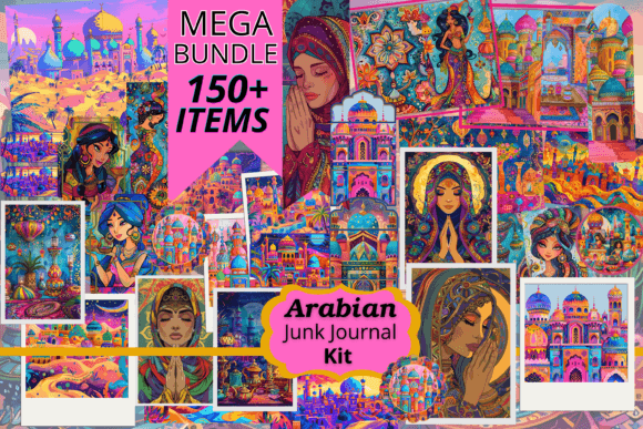 Download Arabian Junk Jounal Kit Oriental Party - Arabian Collection