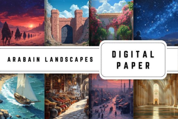 Download Arabian Digital Paper Backgrounds - Arabian Collection
